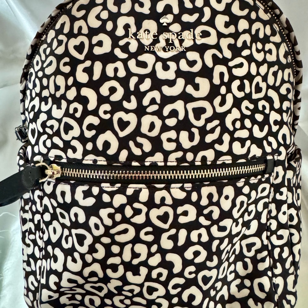 Kate Spade Chelsea Leopard Heart backpack purse